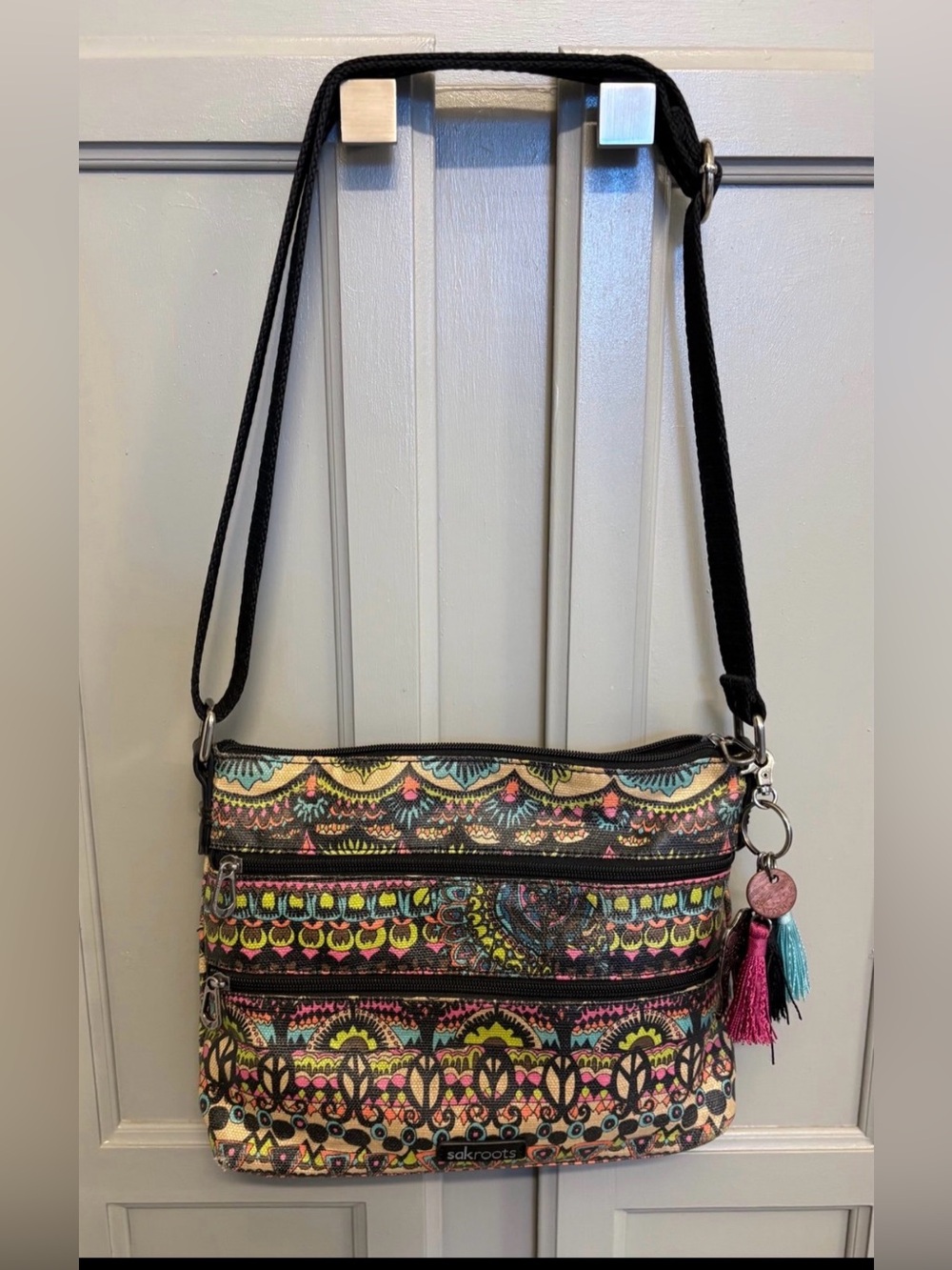 Sakroots Colorful Medium Crossbody Purse Eco-Twill